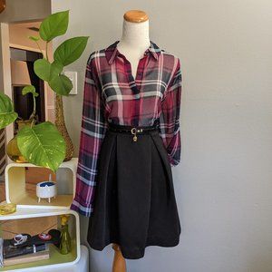 Lane Bryant Sheer Plaid Blouse